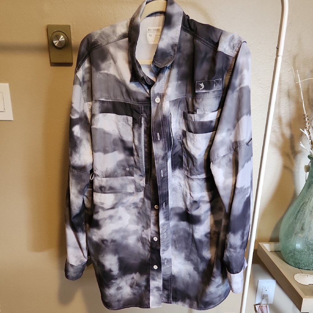 Reel Legends Black and Gray Fishing Shirt